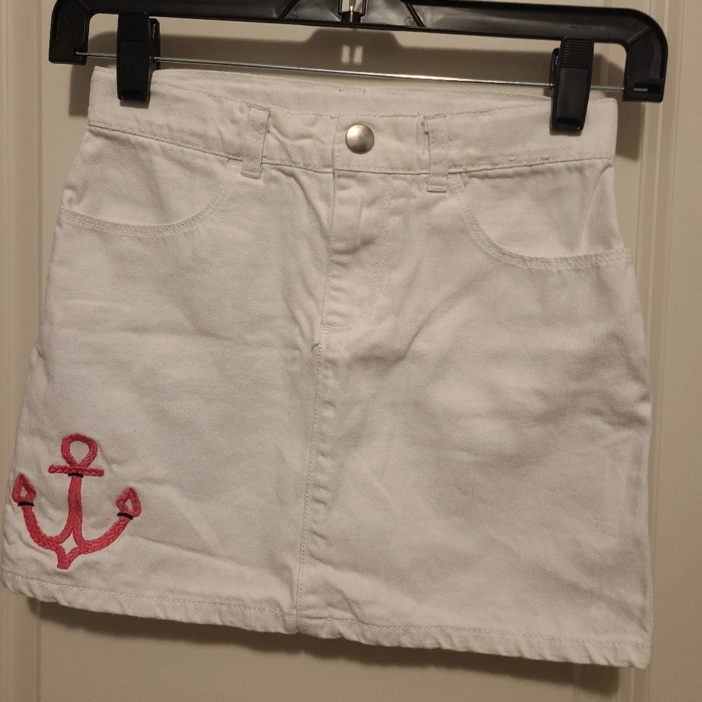 🍓Jean Gymboree Girls White Skirt
